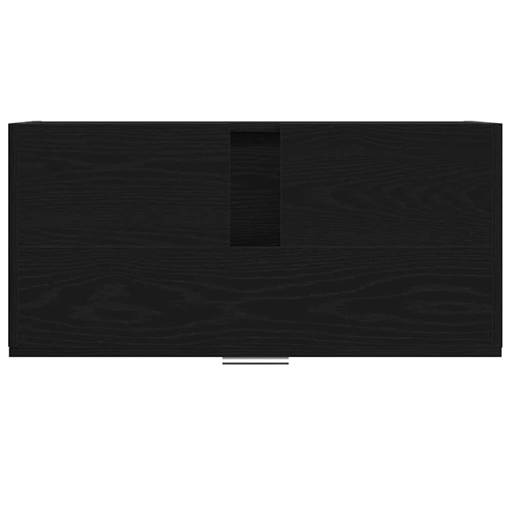 vidaXL Sink Cabinet Black Oak 78 x 37 x 59 cm Engineered wood