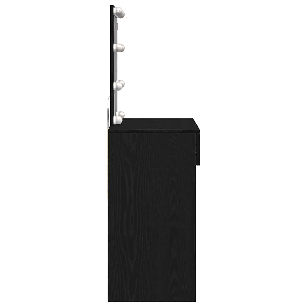 Dressing Table Black Oak 100 x 40 x 130 cm Engineered Wood