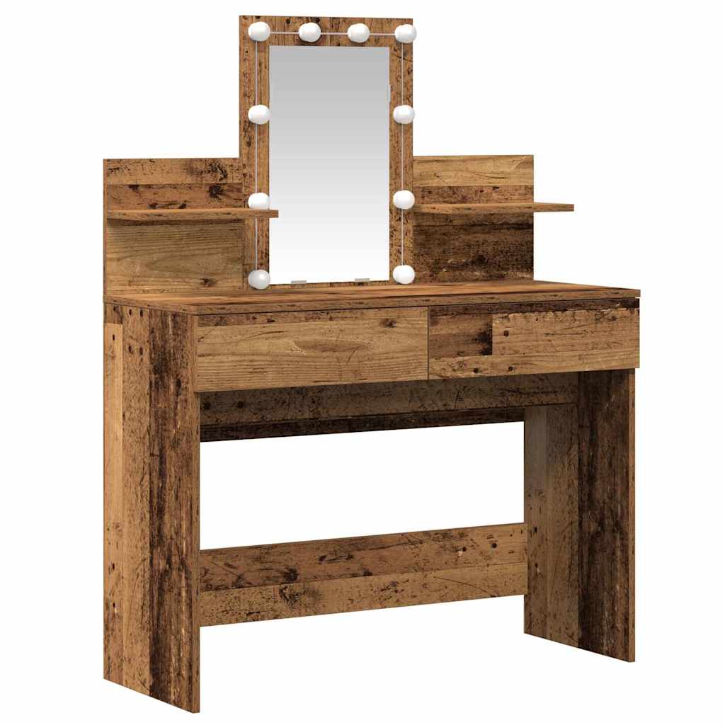 Dressing Table Old Wood 100 x 40 x 130 cm Engineered Wood