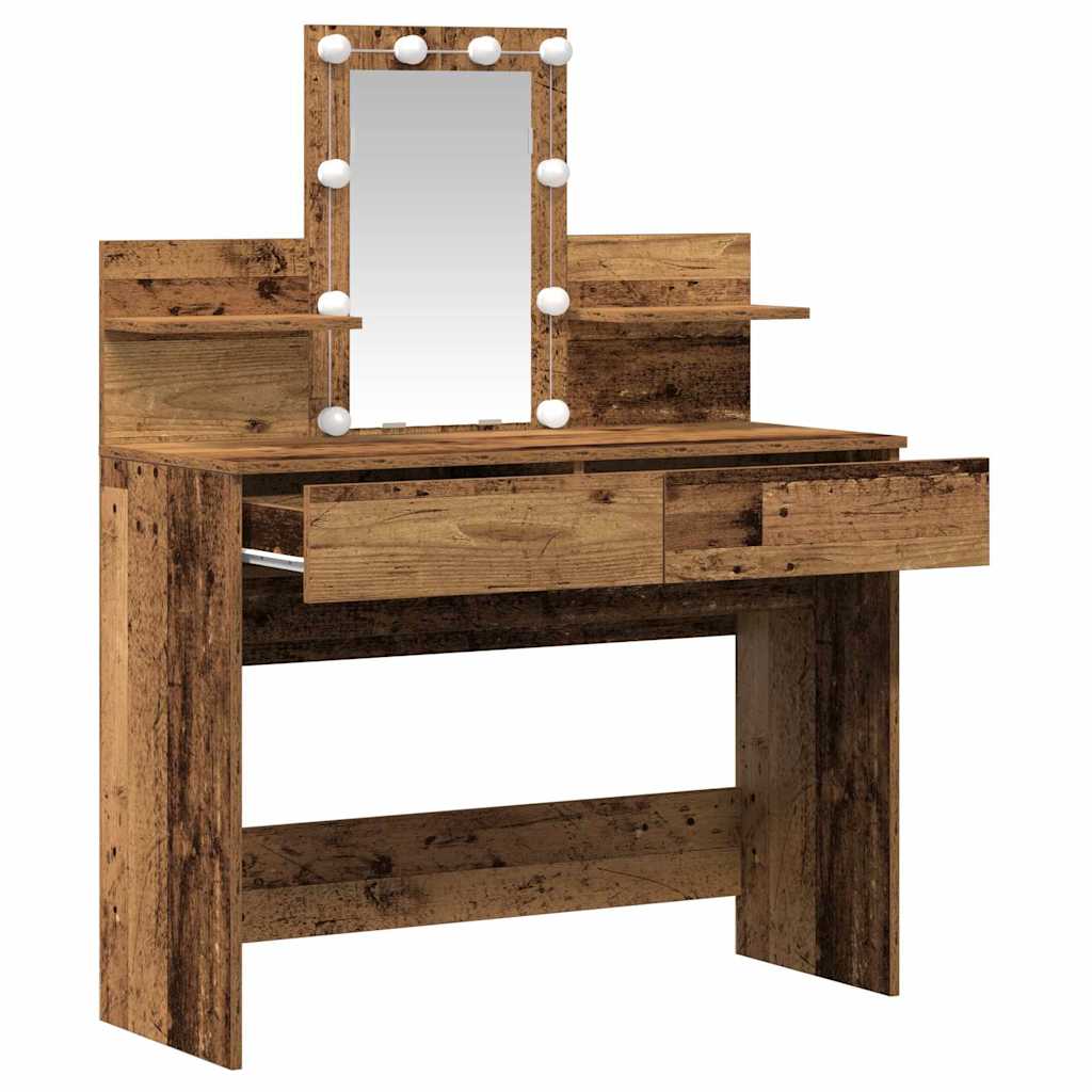 Dressing Table Old Wood 100 x 40 x 130 cm Engineered Wood