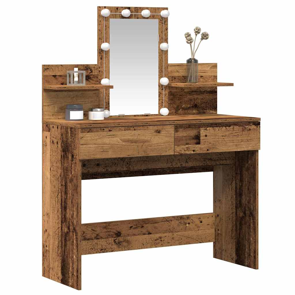 Dressing Table Old Wood 100 x 40 x 130 cm Engineered Wood