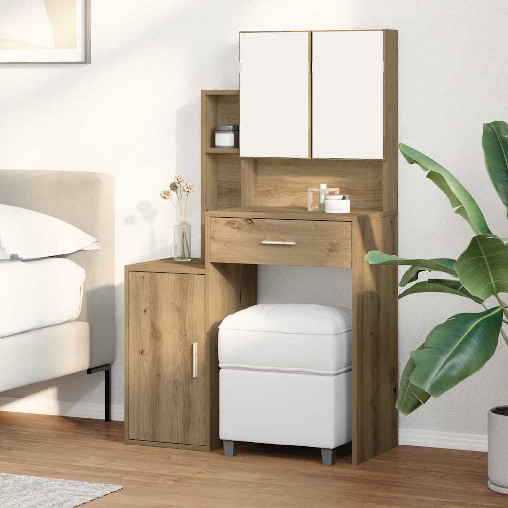 Dressing Table Artisan Oak 80 x 35 x 132 cm Engineered Wood