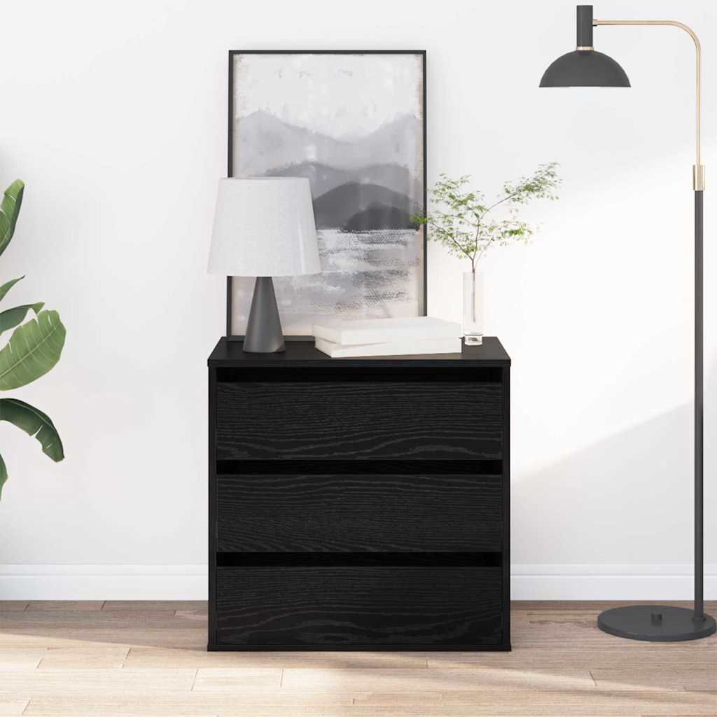 Drawer Cabinet Black 61 x 41 x 58 cm Engineered Wood