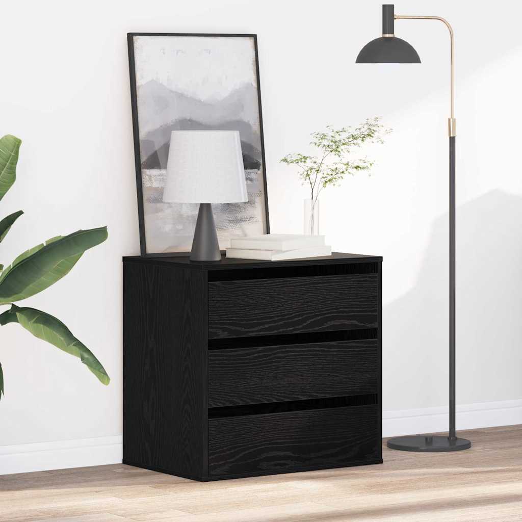 Drawer Cabinet Black 61 x 41 x 58 cm Engineered Wood
