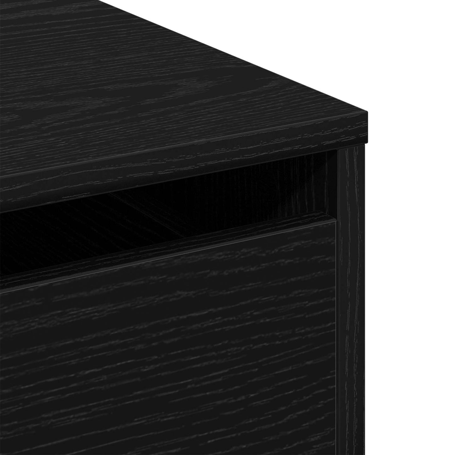 Drawer Cabinet 3-Drawer Black 80 x 41 x 58 cm Engineered Wood