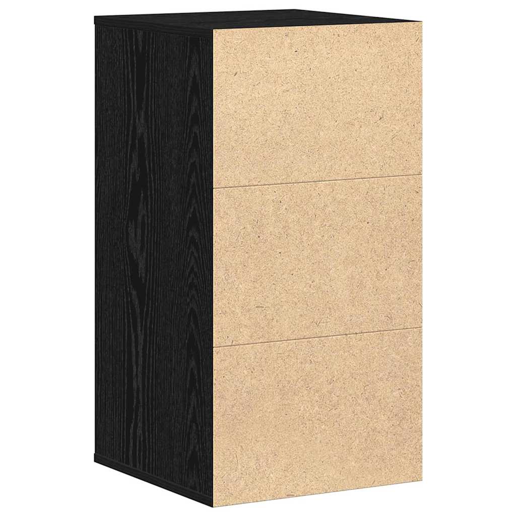 Drawer Cabinet Black 40 x 41 x 76 cm Engineered Wood
