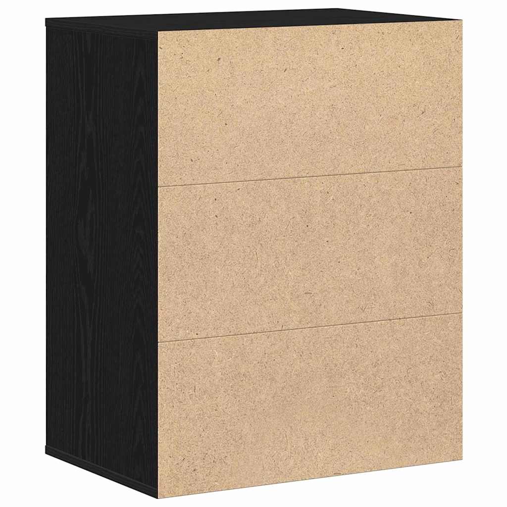 Drawer Cabinet Black 60 x 41 x 76 cm Engineered Wood