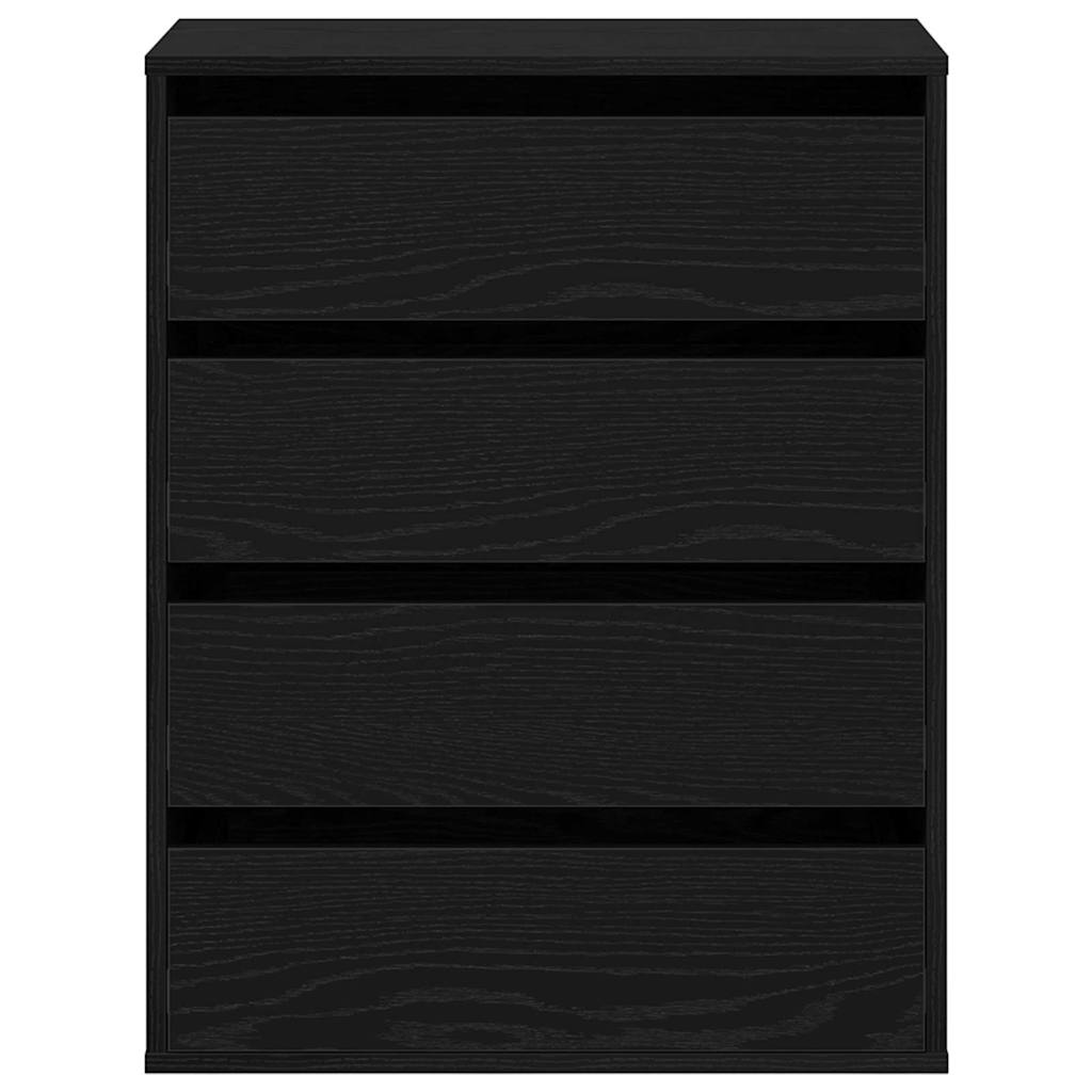 Drawer Cabinet Black 60 x 41 x 76 cm Engineered Wood