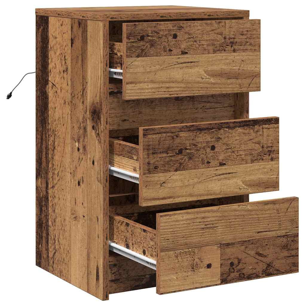 Bedside Cabinet Old Wood 38 x 34 x 61 cm Engineered wood