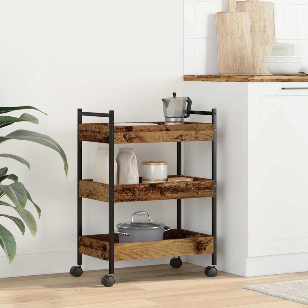 Kitchen Trolley Old wood 50 x 30 x 70 cm Engineered Wood