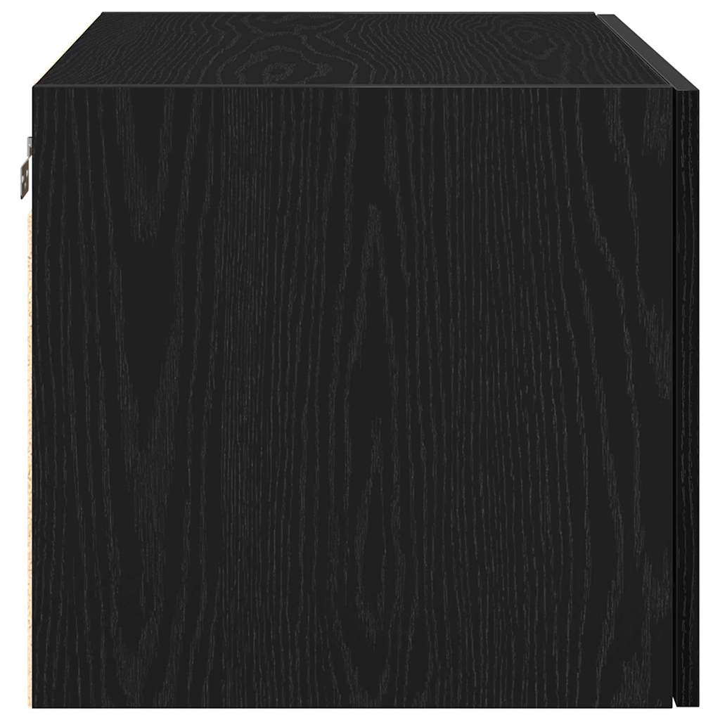 Wall Cabinet Black oak 70 x 42.5 x 40 cm Engineered Wood