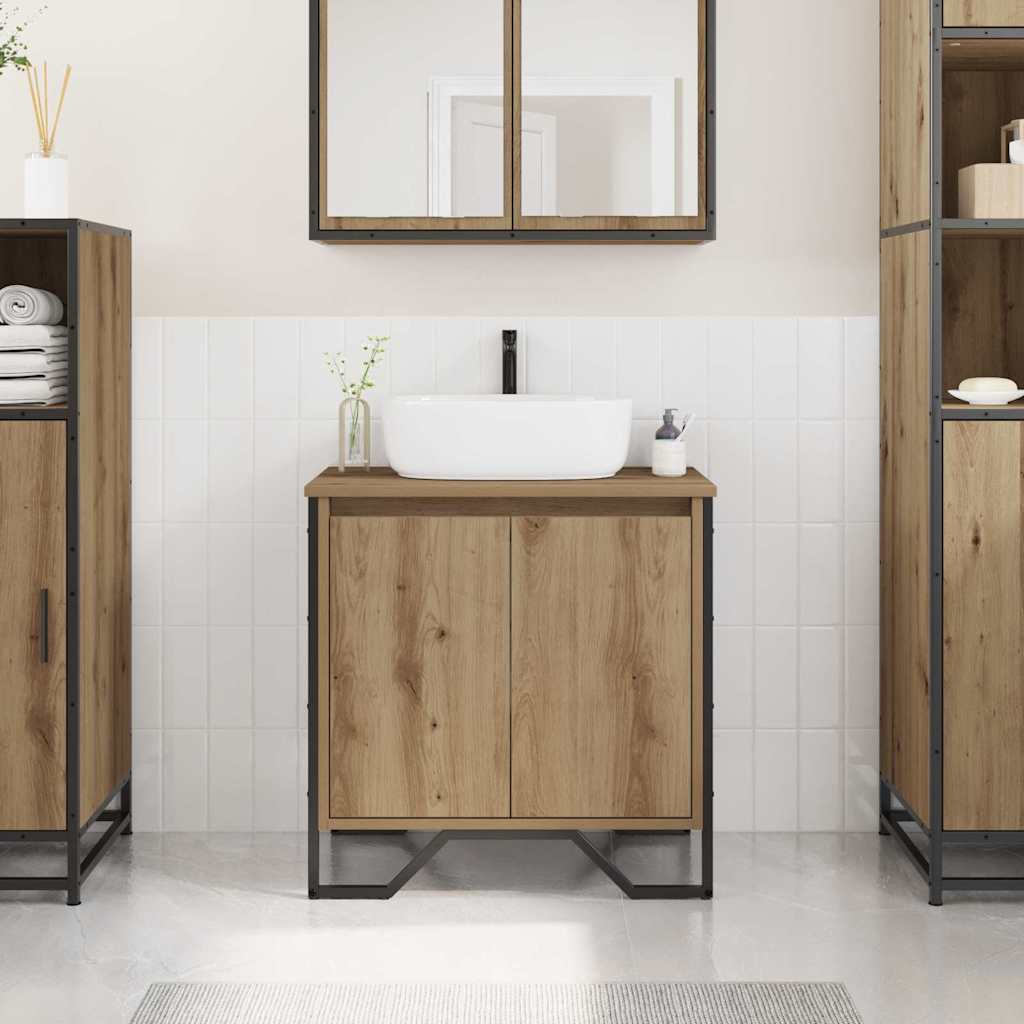 vidaXL Sink Cabinet Artisan Oak 60 x 35 x 60 cm Engineered wood