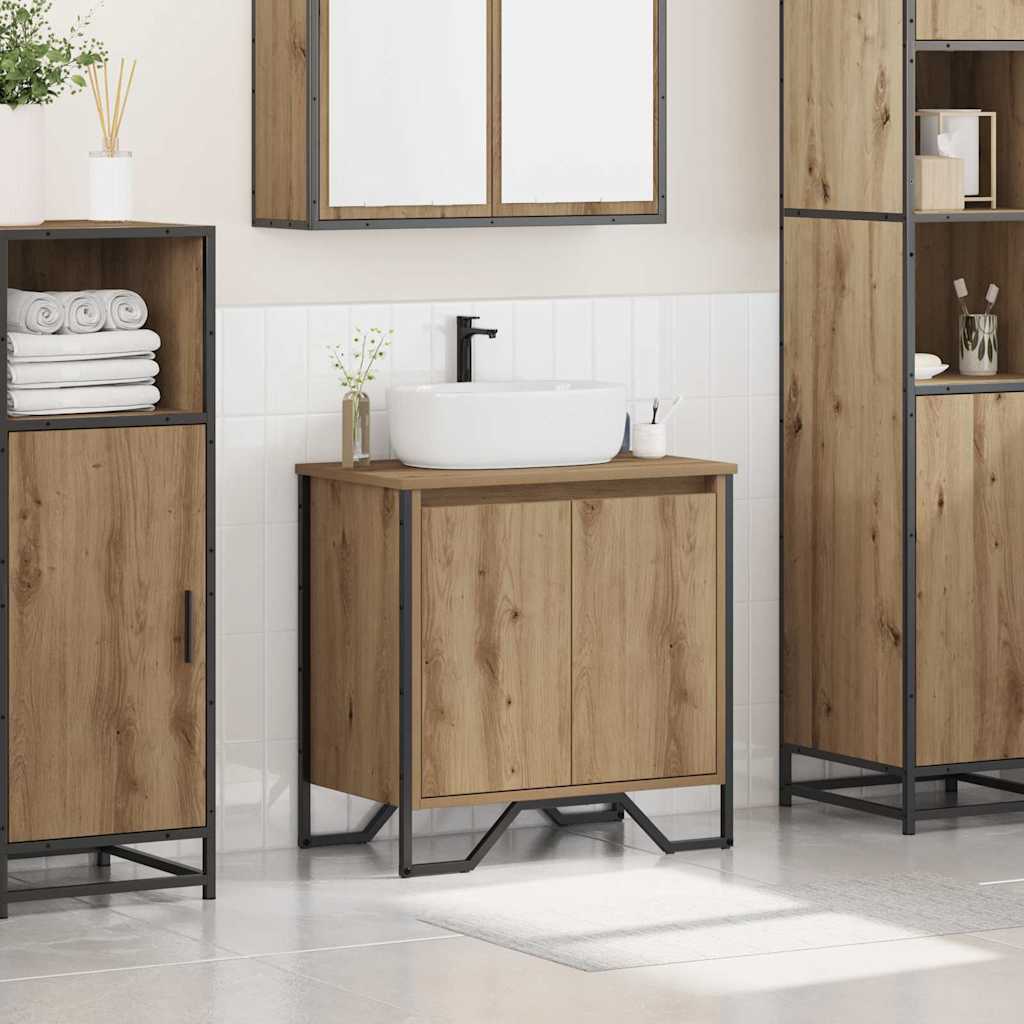 vidaXL Sink Cabinet Artisan Oak 60 x 35 x 60 cm Engineered wood