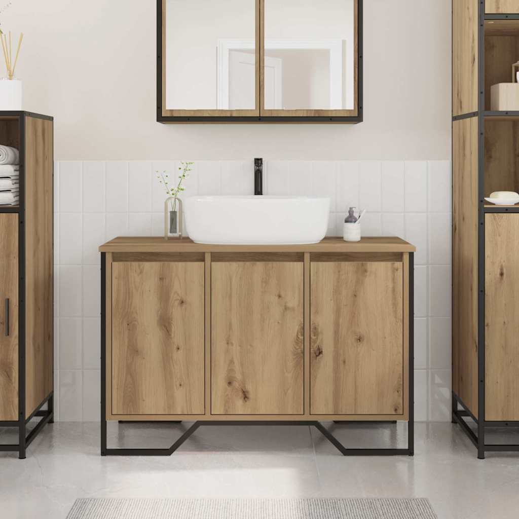vidaXL Sink Cabinet Artisan Oak 91 x 35 x 60 cm Engineered wood