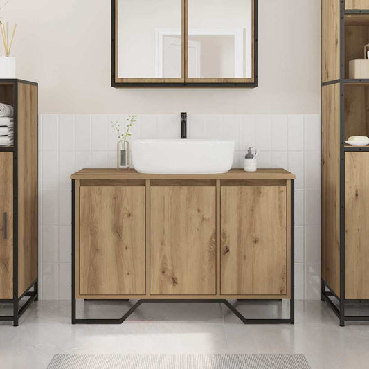 vidaXL Sink Cabinet Artisan Oak 91 x 35 x 60 cm Engineered wood