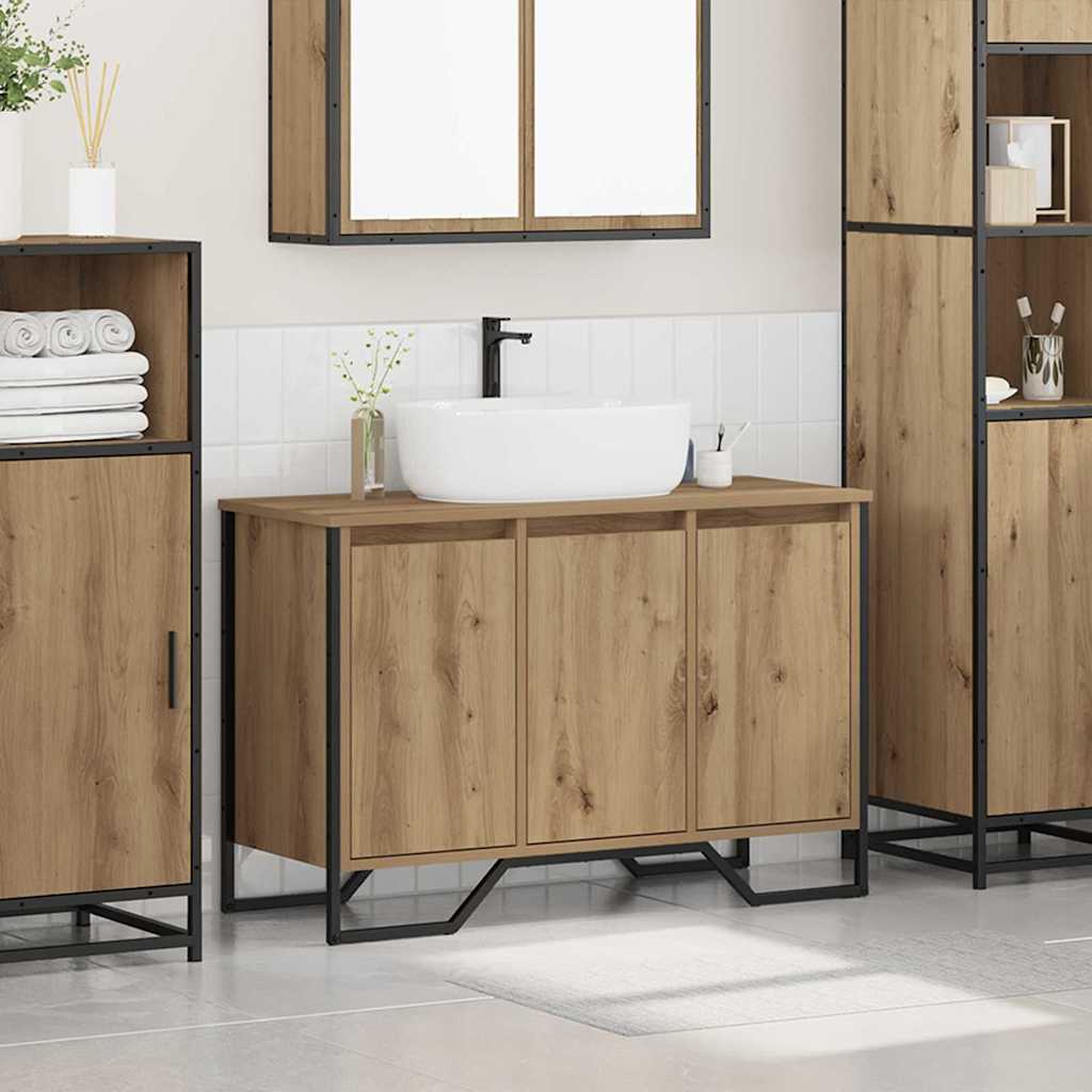 vidaXL Sink Cabinet Artisan Oak 91 x 35 x 60 cm Engineered wood