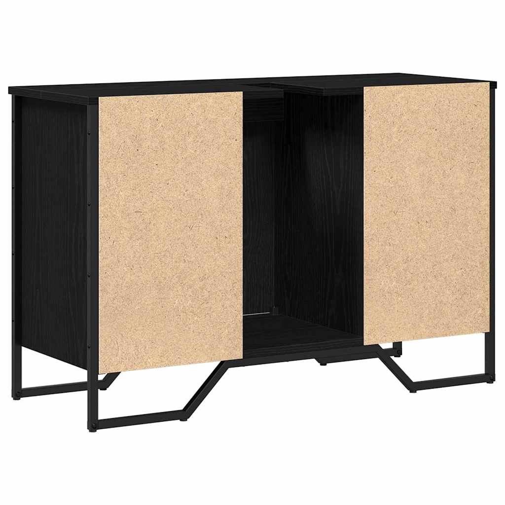 Bathroom Sink Cabinet Black Oak 91 x 35 x 60 cm Engineered wood