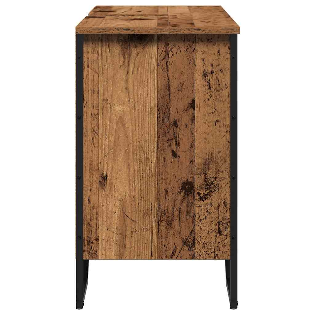vidaXL Sink Cabinet with Door Old Wood 91 x 35 x 60 cm Engineered wood