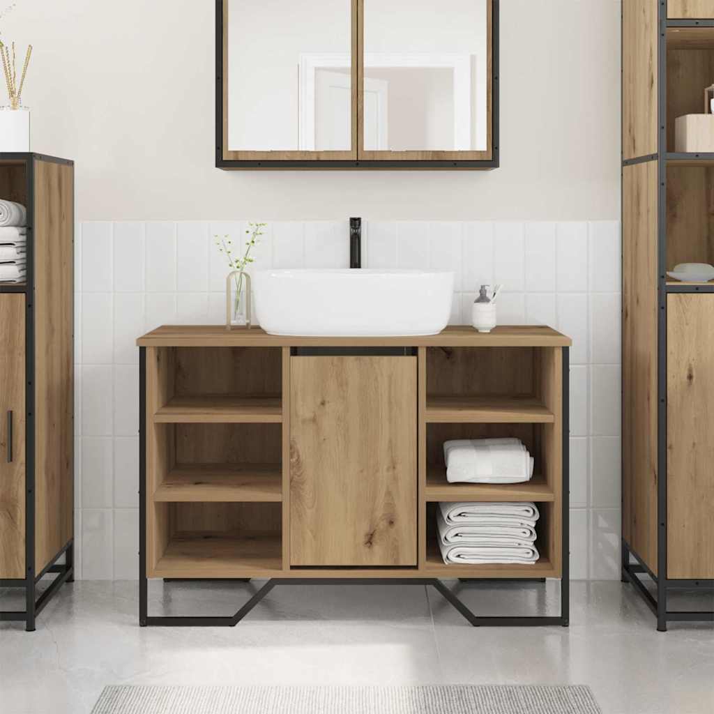 vidaXL Sink Cabinet Artisan Oak 91 x 35 x 60 cm Engineered wood