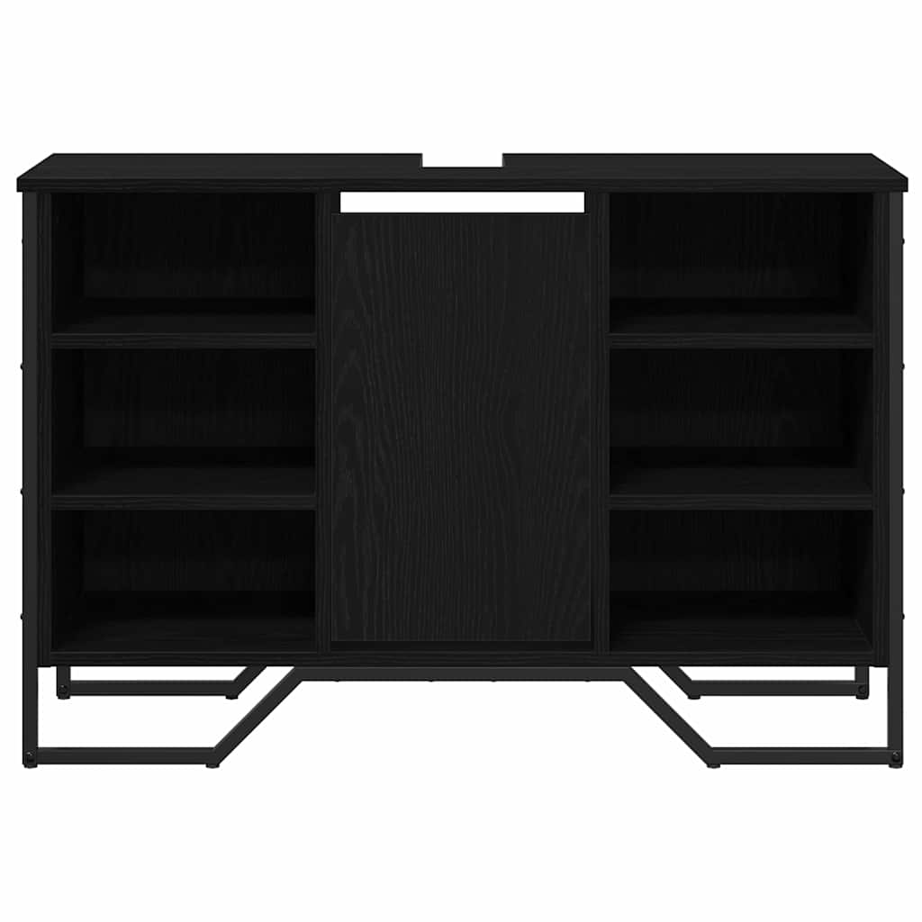 Bathroom Sink Cabinet Black Oak 91 x 35 x 60 cm Engineered wood