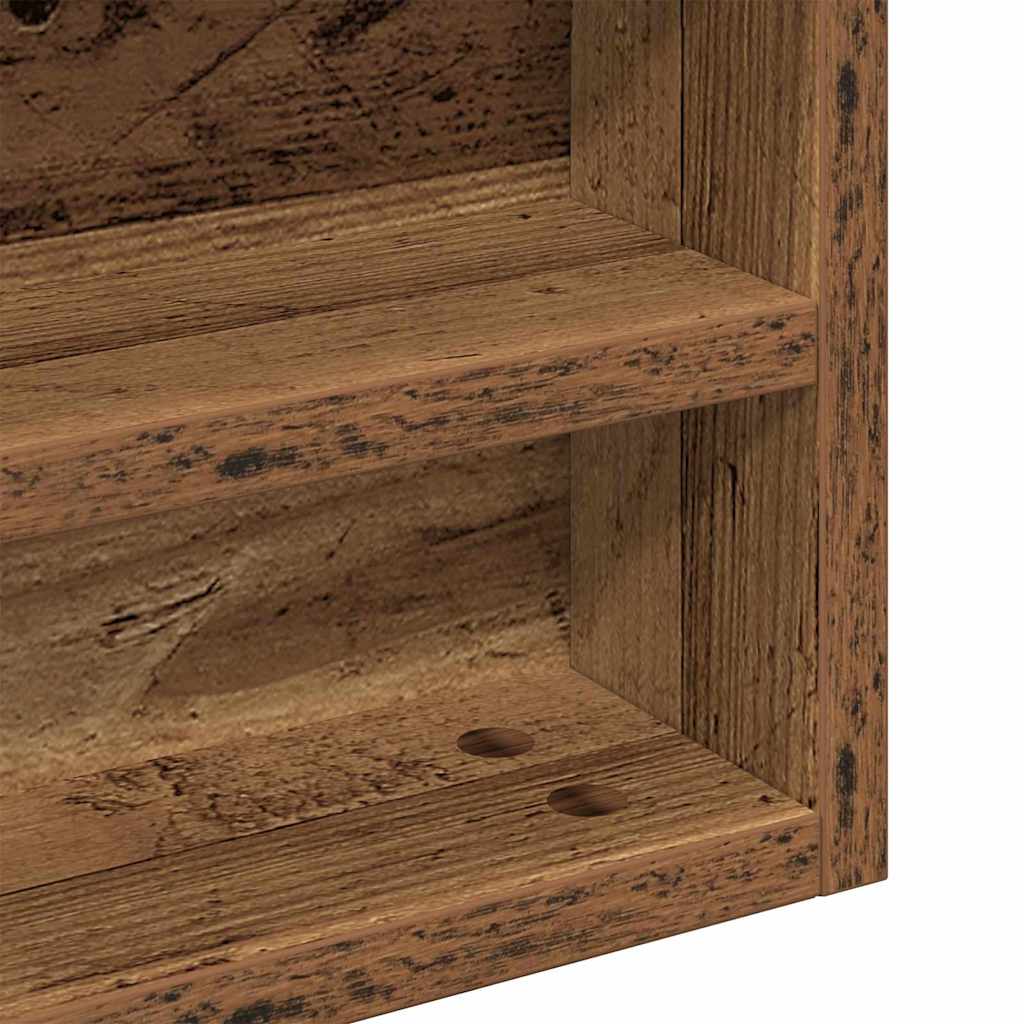 Display Cabinet Old Wood 100 x 8.5 x 75 cm Engineered Wood