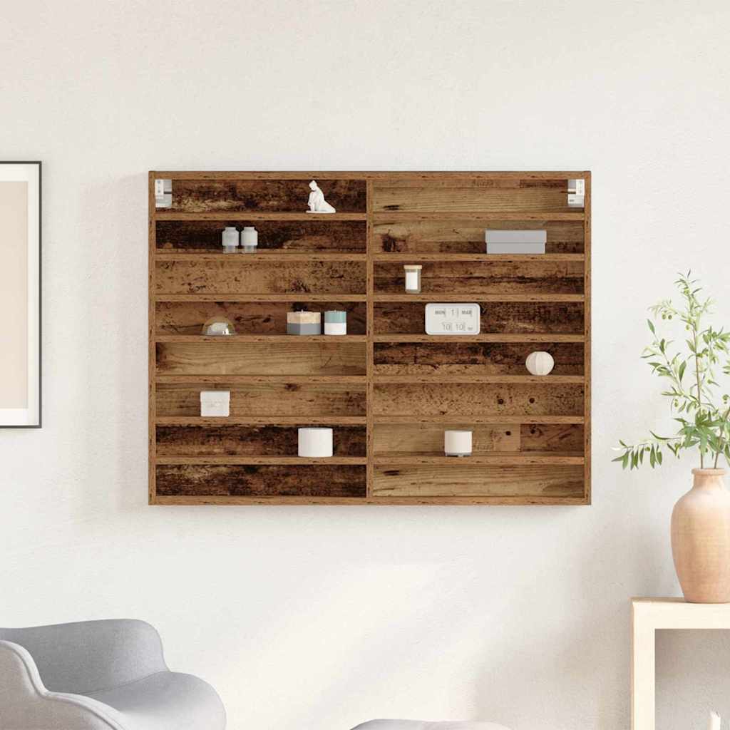 Display Cabinet Old Wood 100 x 8.5 x 75 cm Engineered Wood