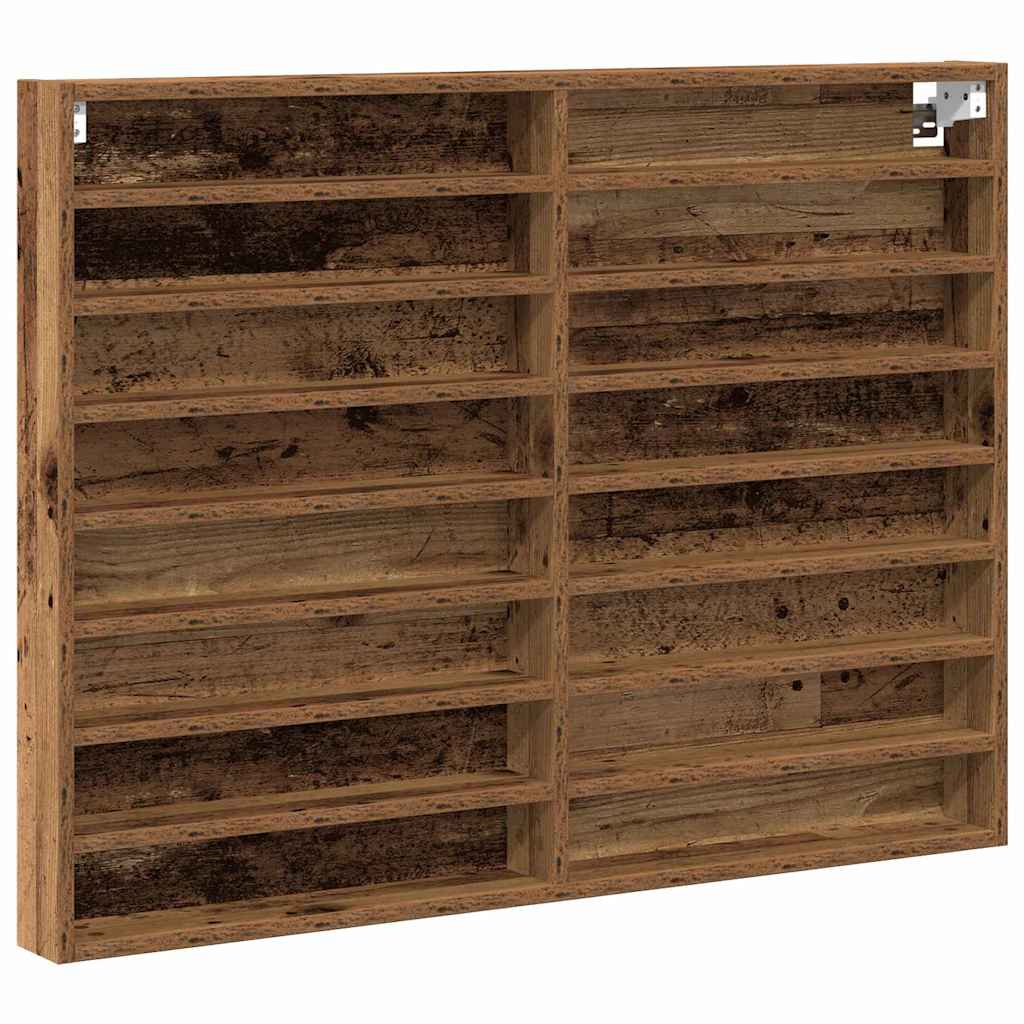 Display Cabinet Old Wood 100 x 8.5 x 75 cm Engineered Wood