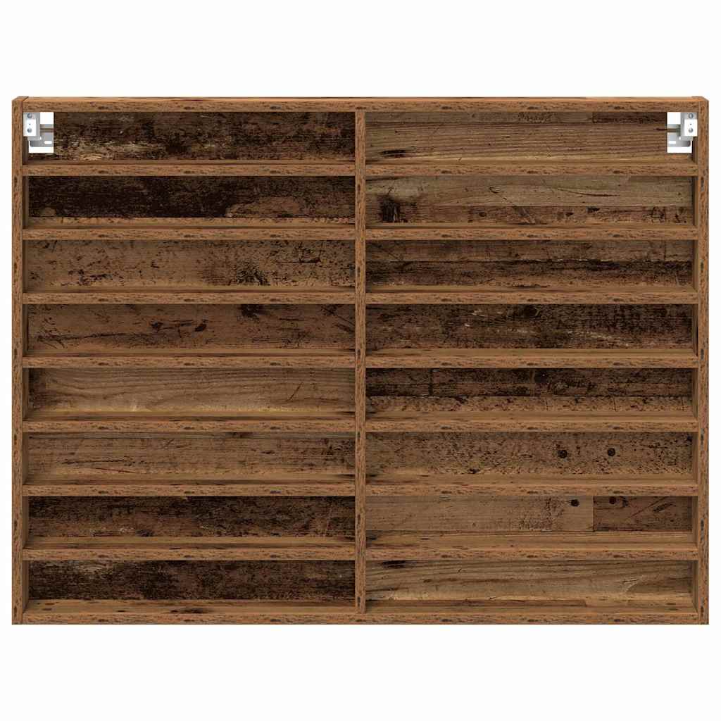 Display Cabinet Old Wood 100 x 8.5 x 75 cm Engineered Wood
