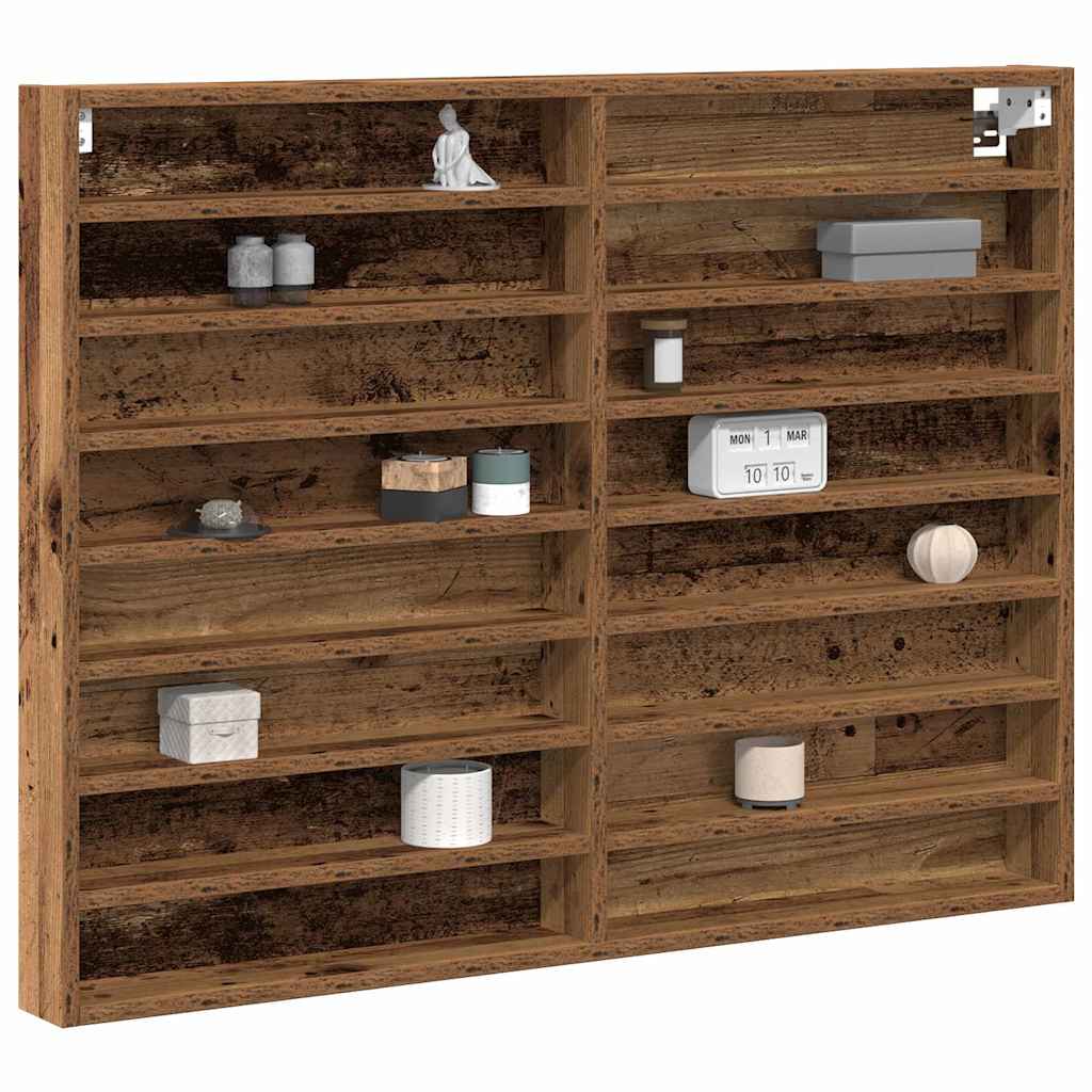 Display Cabinet Old Wood 100 x 8.5 x 75 cm Engineered Wood