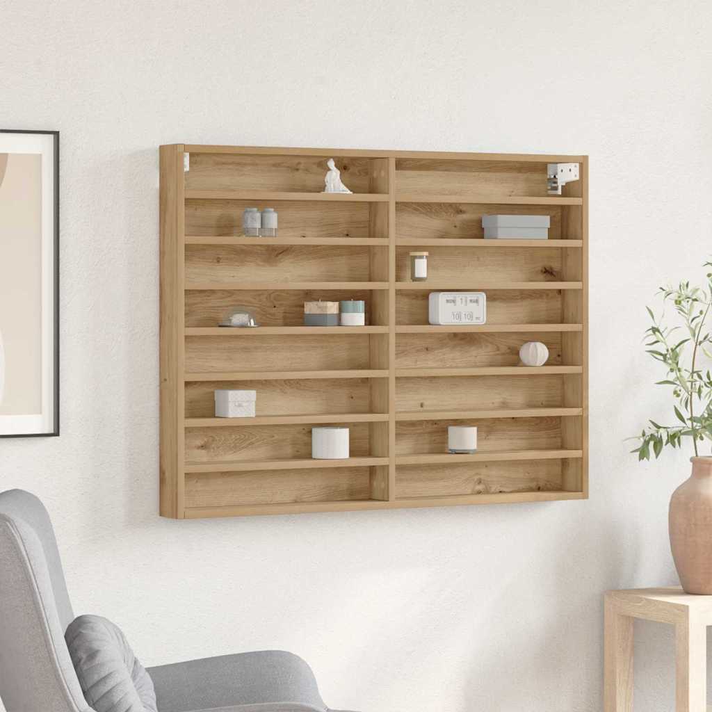 Display Cabinet Wall-Mounted Artisan Oak 100 x 8.5 x 75 cm