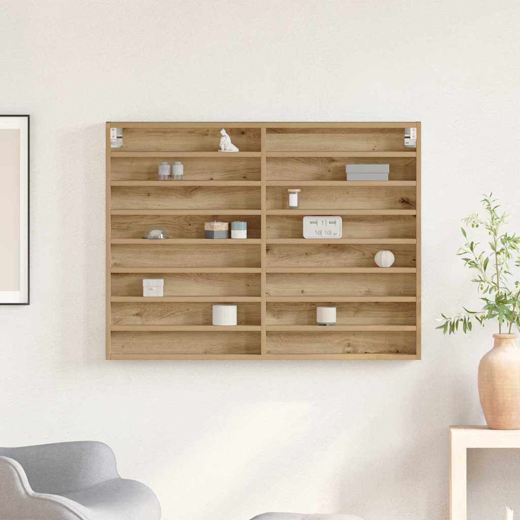 Display Cabinet Wall-Mounted Artisan Oak 100 x 8.5 x 75 cm