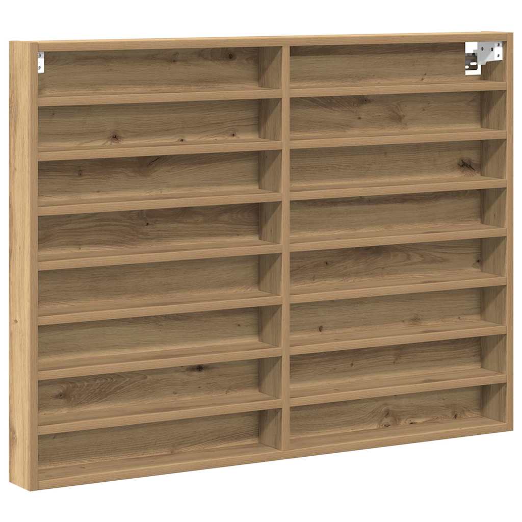 Display Cabinet Wall-Mounted Artisan Oak 100 x 8.5 x 75 cm