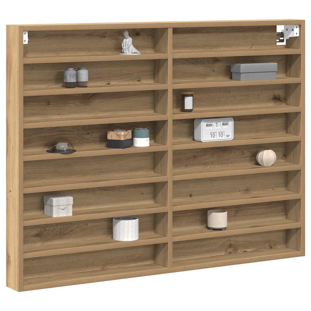 Display Cabinet Wall-Mounted Artisan Oak 100 x 8.5 x 75 cm