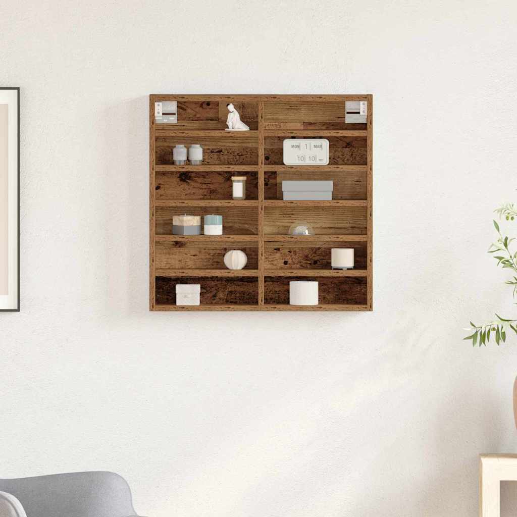 Display Cabinet Old Wood 60 x 8.5 x 58 cm Engineered Wood