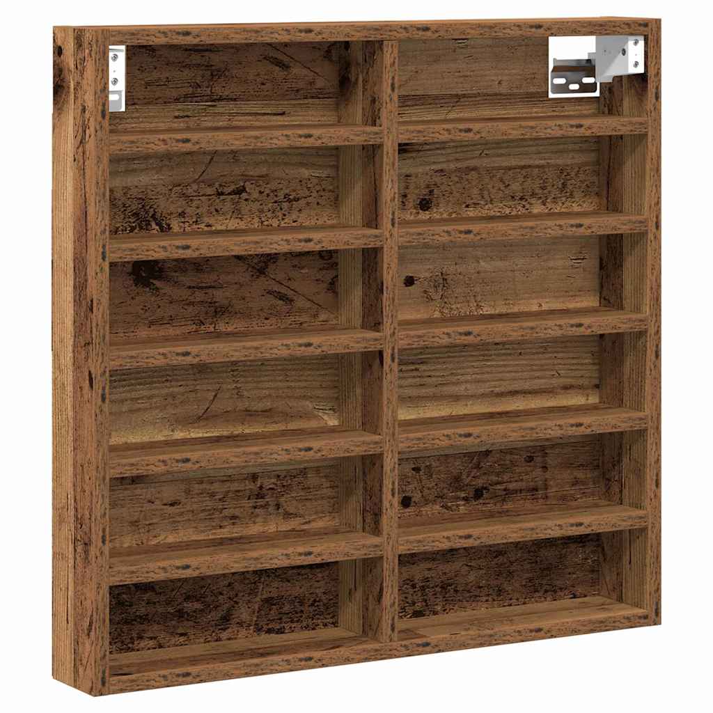 Display Cabinet Old Wood 60 x 8.5 x 58 cm Engineered Wood