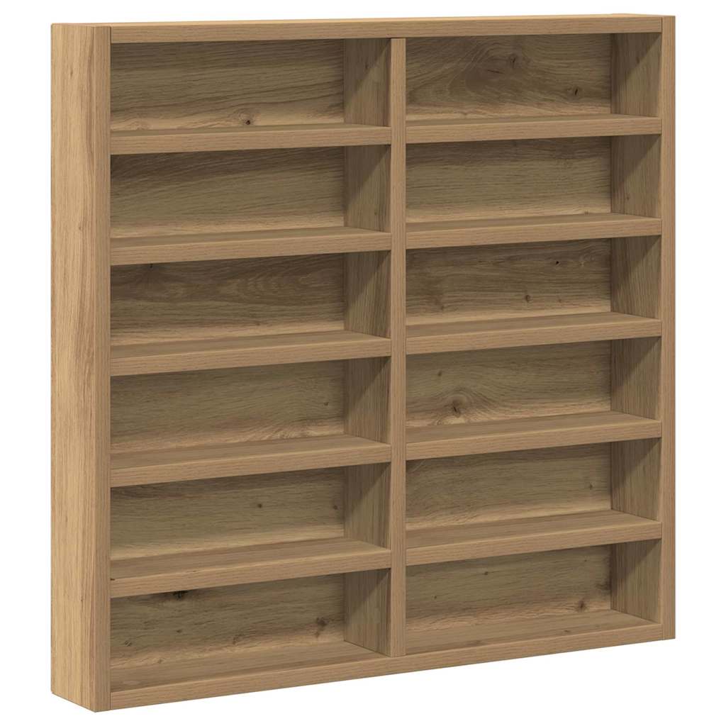 Display Cabinet Wall-Mounted Artisan Oak 60 x 8.5 x 58 cm