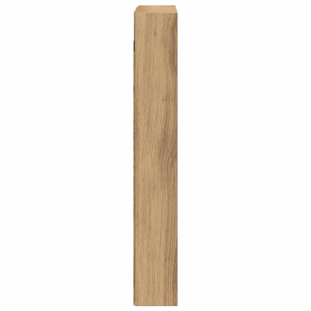Display Cabinet Wall-Mounted Artisan Oak 60 x 8.5 x 58 cm