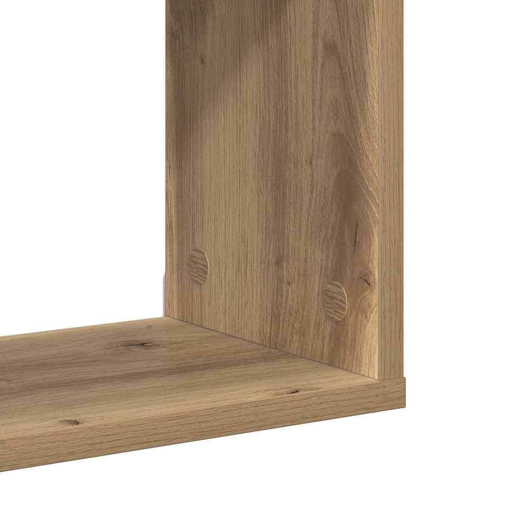 Wall Shelf Wall-Mounted Brown Engineered Wood