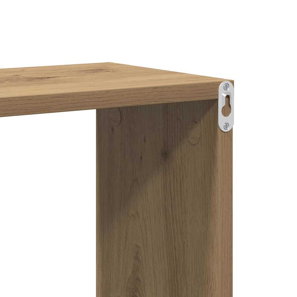 Wall Shelf with Shelf Wall-mounted Brown Engineered Wood