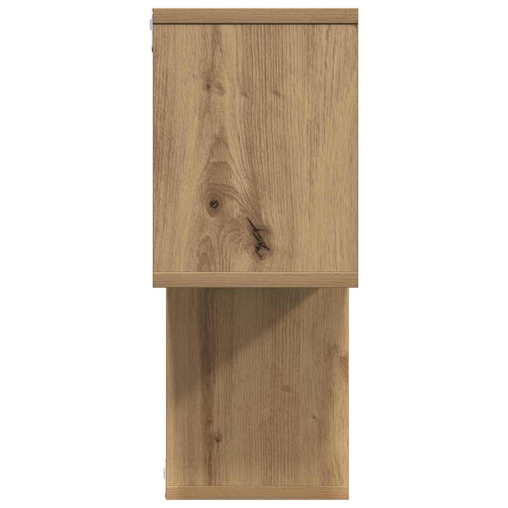 Wall Shelf Wall-Mounted Brown Engineered Wood
