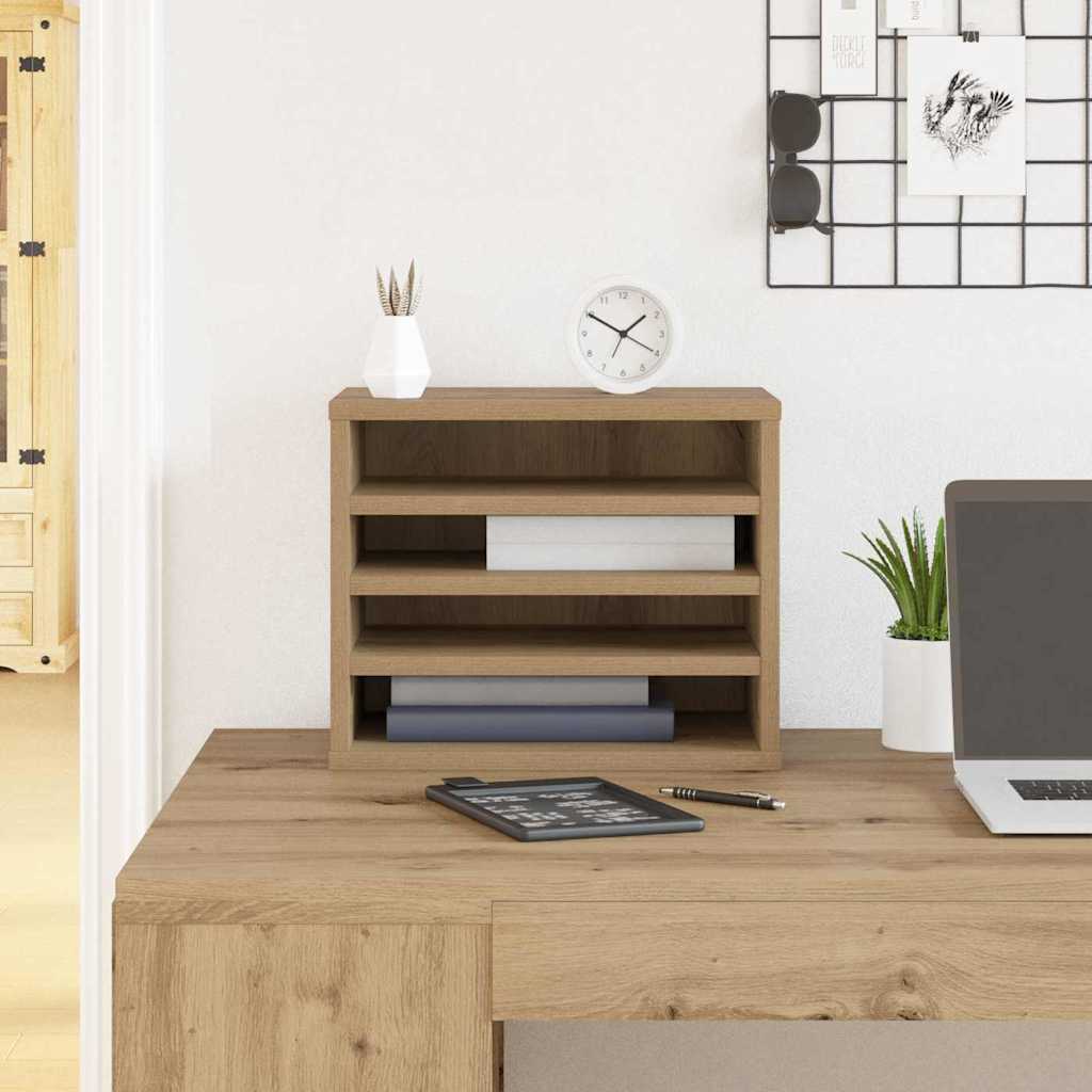 Desk Organiser Artisan Oak 36 x 26 x 29.5 cm Engineered Wood