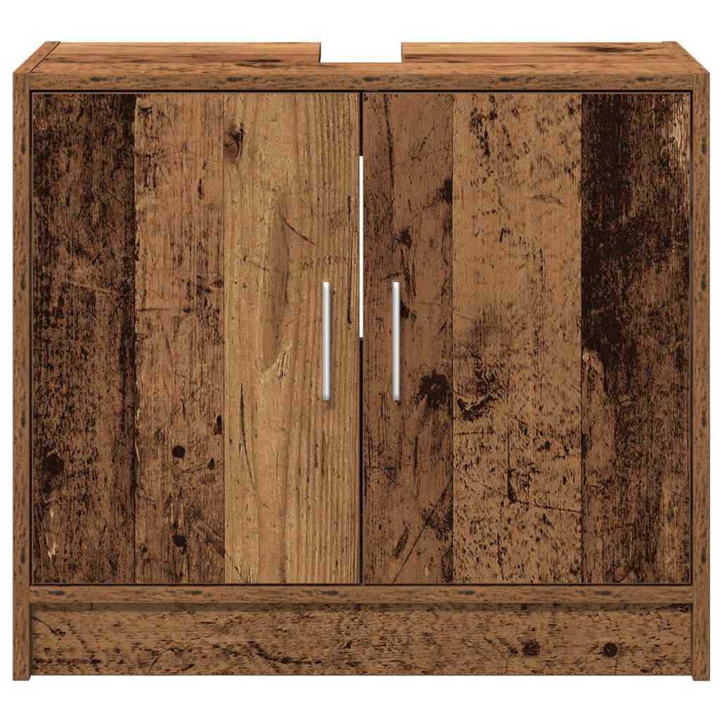 vidaXL Sink Cabinet with Door Old Wood 63 x 29 x 55 cm Engineered wood