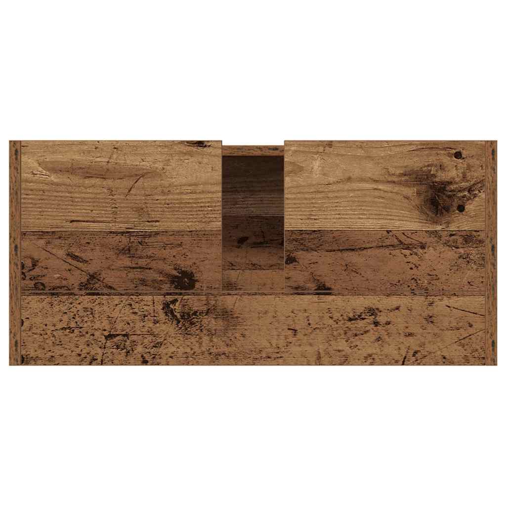 vidaXL Sink Cabinet with Door Old Wood 63 x 29 x 55 cm Engineered wood