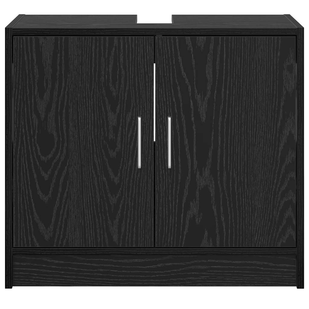 vidaXL Sink Cabinet Black Oak 63 x 29 x 55 cm Engineered wood