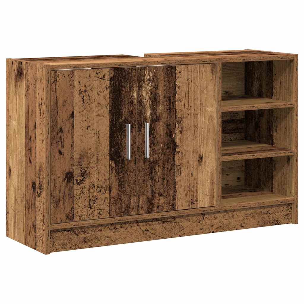 vidaXL Sink Cabinet with Door Old Wood 90 x 29 x 55 cm Engineered wood