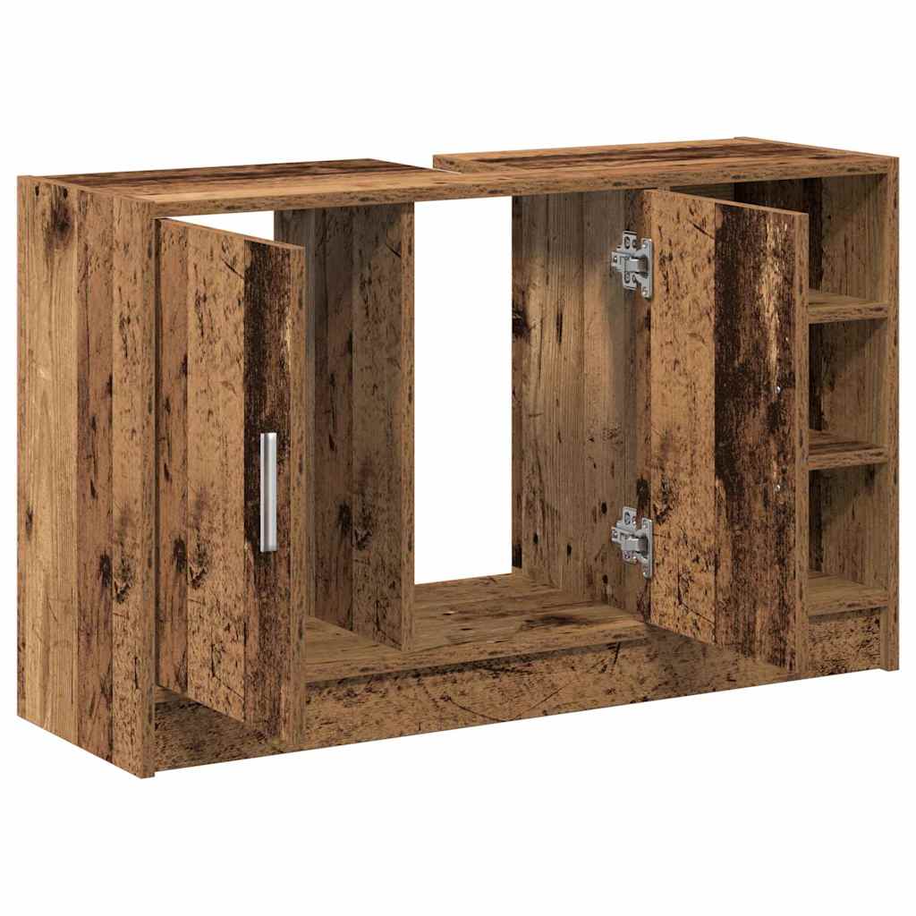 vidaXL Sink Cabinet with Door Old Wood 90 x 29 x 55 cm Engineered wood