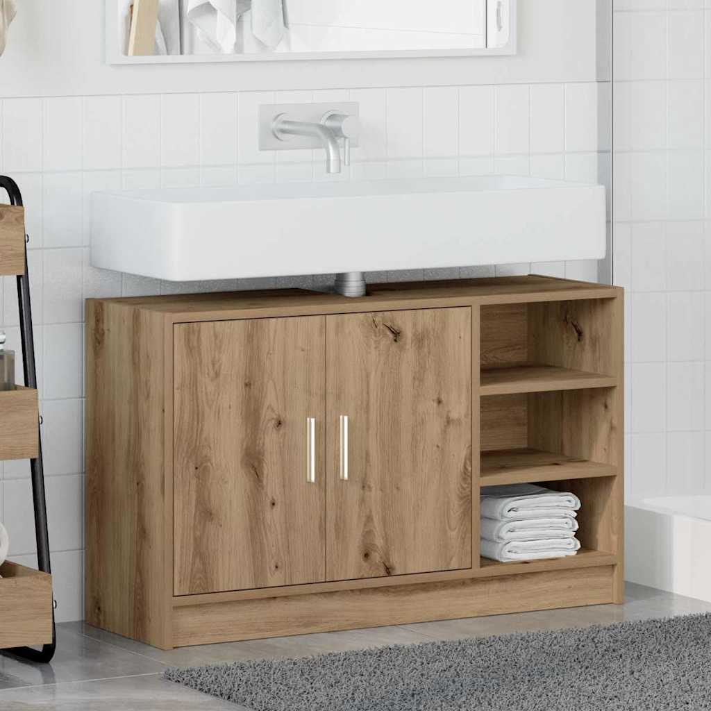 vidaXL Sink Cabinet Artisan Oak 90 x 29 x 55 cm Engineered wood