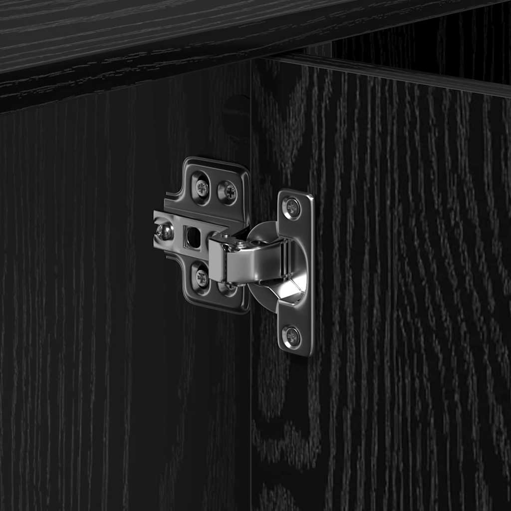 vidaXL Sink Cabinet Black Oak 90 x 29 x 55 cm Engineered wood