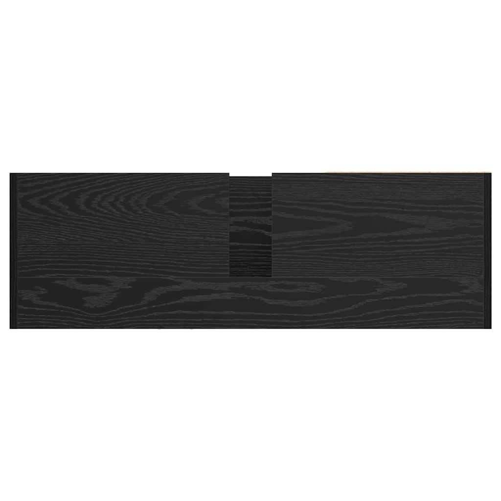 vidaXL Sink Cabinet Black Oak 90 x 29 x 55 cm Engineered wood