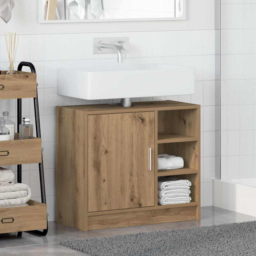 vidaXL Sink Cabinet Artisan Oak 63 x 29 x 55 cm Engineered wood